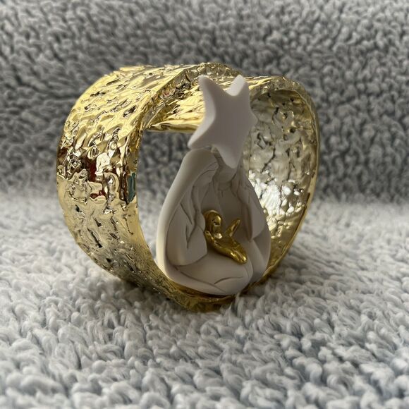 Bongelli Preziosi Nativity Three Figures In One-Piece Set Gold White NEW in Box - Picture 8 of 16